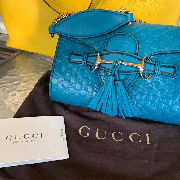 GUCCI Emily Mini Micro GG teal - Picture 1 of 3